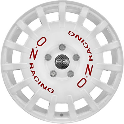 OZ RALLY RACING WHITE + RED LET.