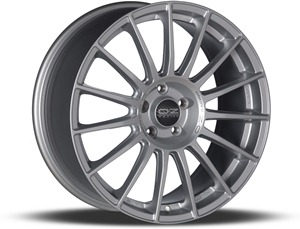 OZ SUPERTURISMO LM MATT RACE SILVER + BLACK LETTERING