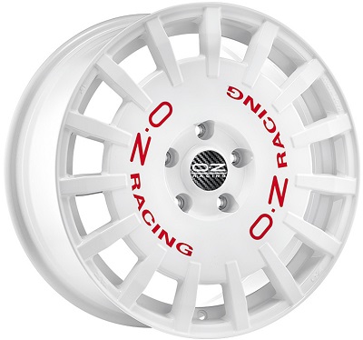 OZ RALLY RACING WHITE + RED LET.