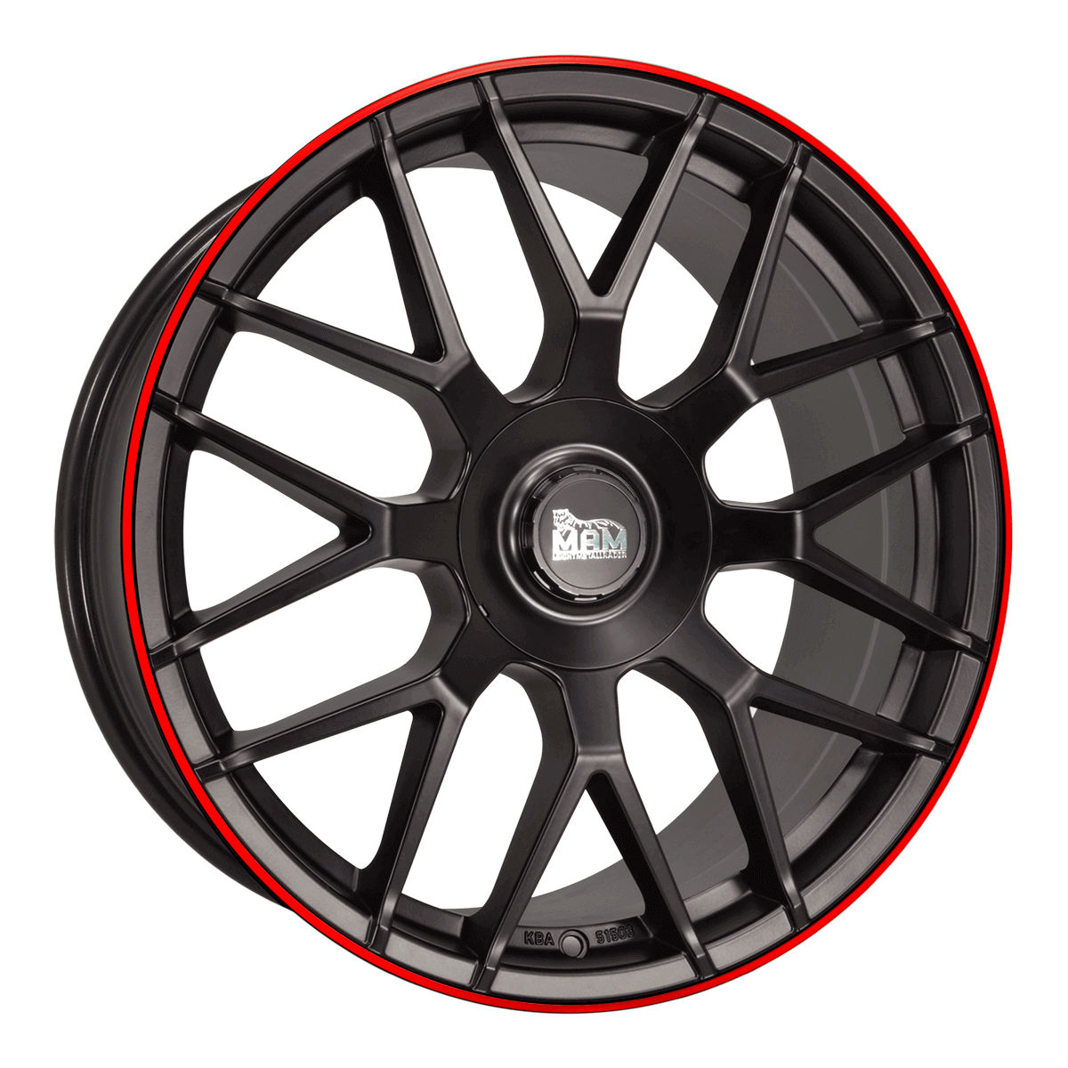 Mam GT1 MATT BLACK LIP RED