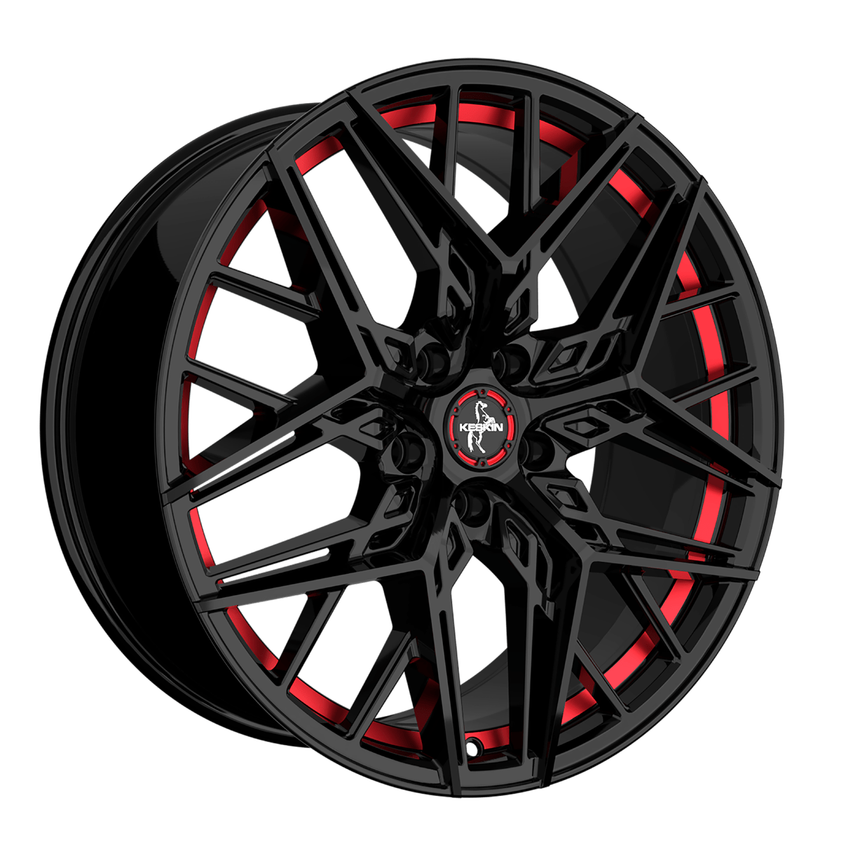 Keskin tuning KT25 BLACK PAINTED RED INSIDE