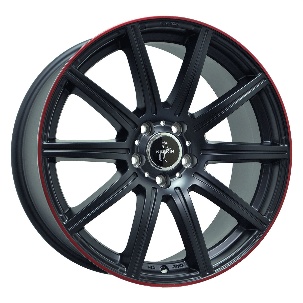 Keskin tuning KT16 MATT BLACK LIP RED