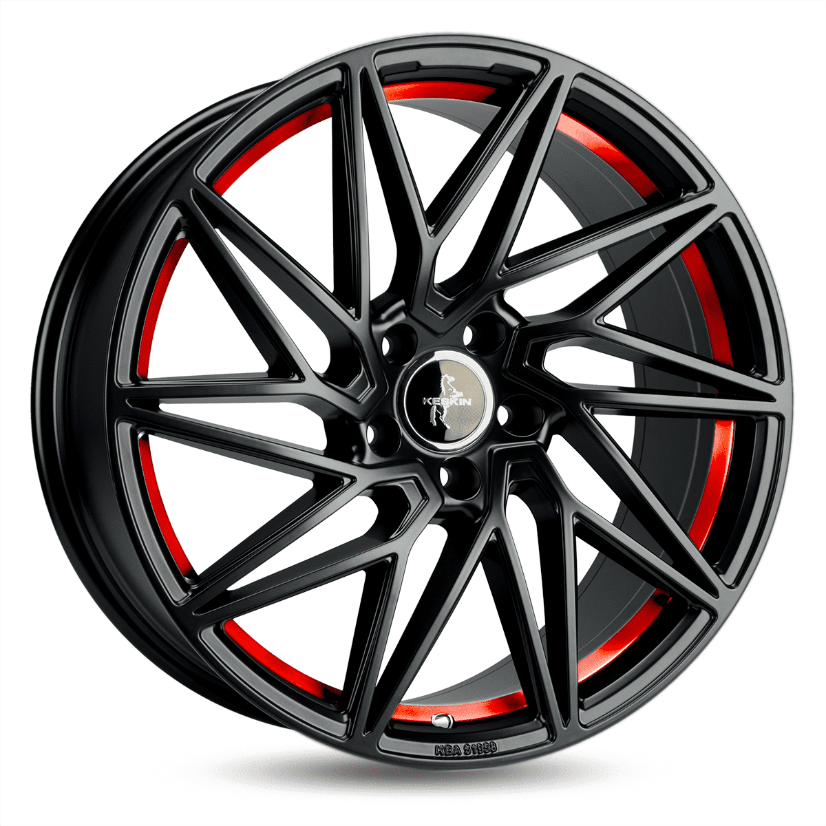 Keskin tuning KT20 MATT BLACK RED INSIDE