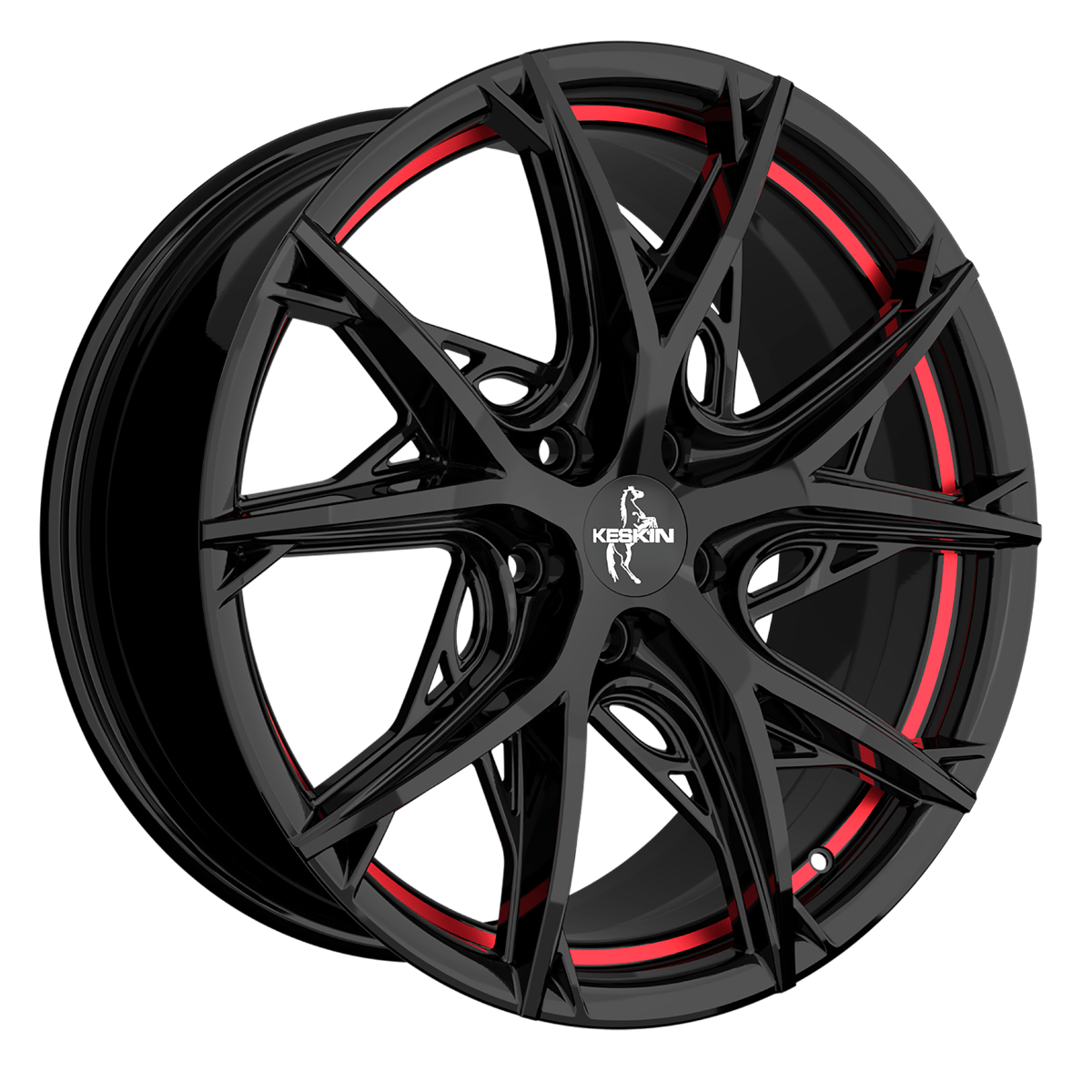 Keskin tuning KT24C BLACK PAINTED RED INSIDE