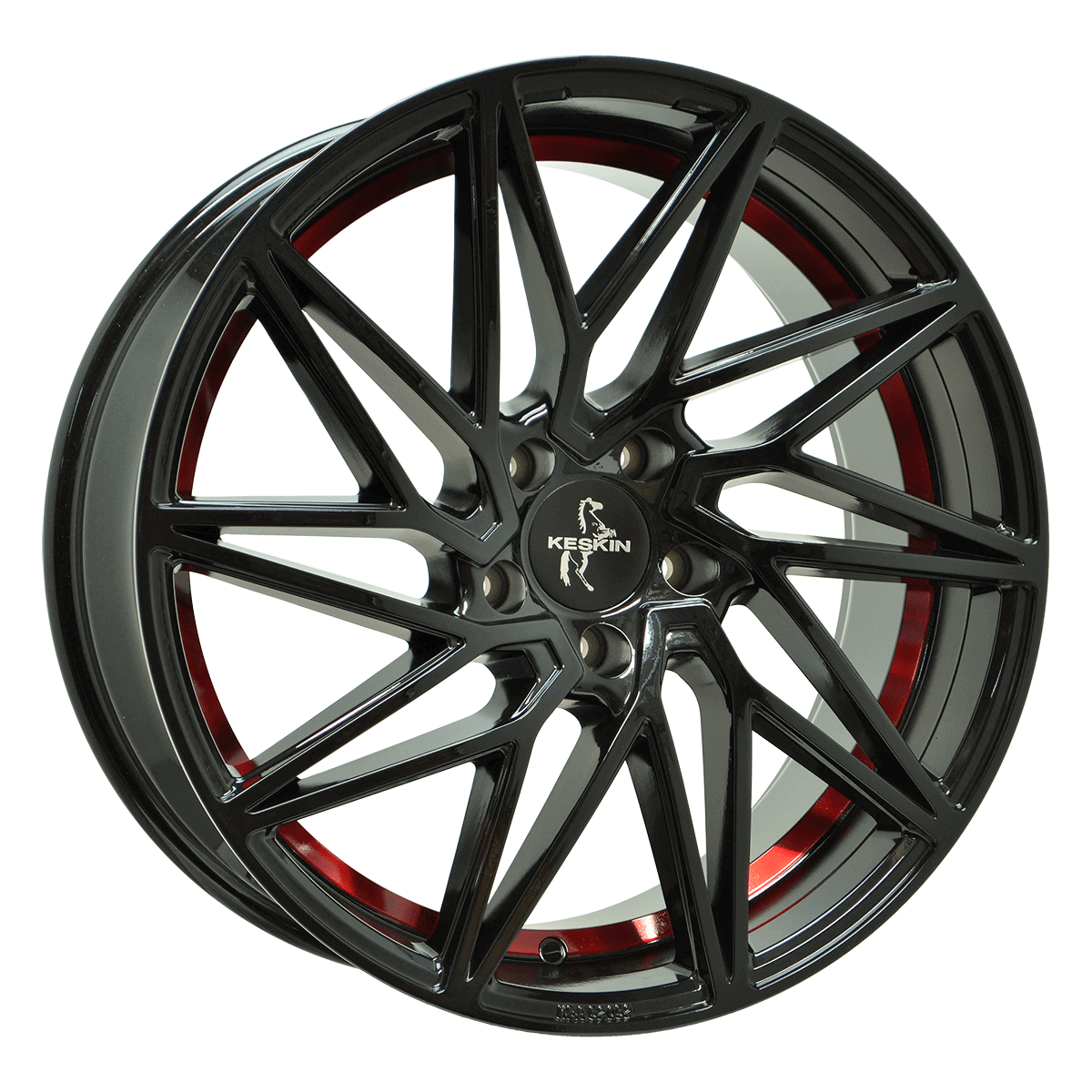 Keskin tuning KT20 BLACK PAINTED RED INSIDE