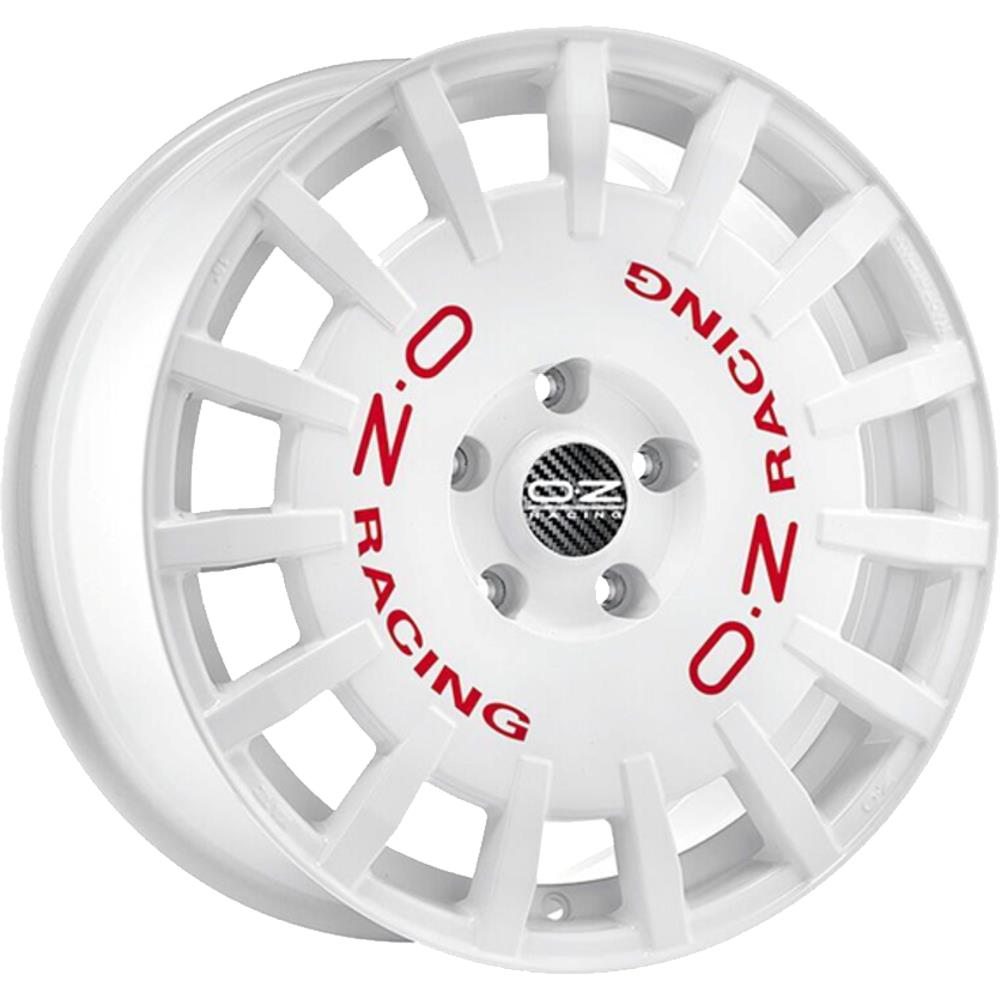 OZ Racing Rally Race White Red Lettering 