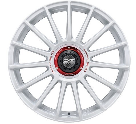 OZ Racing Superturismo Evoluzione WRC Race White Red Lettering 