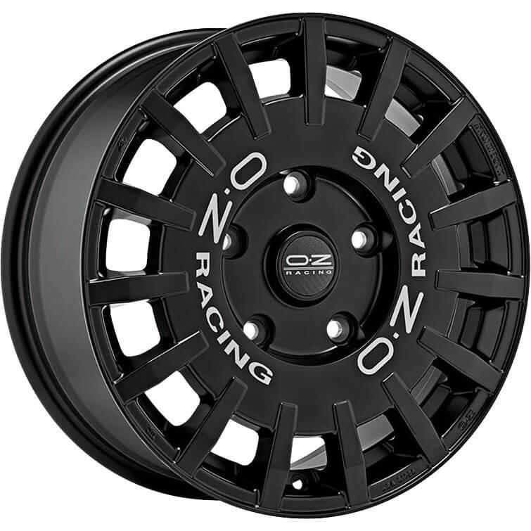 OZ Racing Rally Gloss Black Silver Lettering 