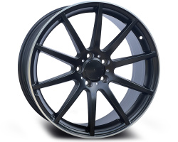 458M (458) Satin Black Machined Lip ( SAT BLM/LIP)