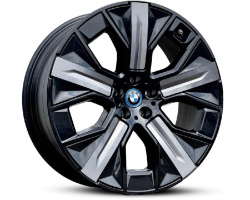 DEMO BMW IX i20 Original logo + TPMS Aero Styling 1012 5A02655BLA 5A41F90GRE Gloss Black / Pearl (BP)