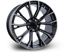 B012R (BH1987) (Front + Rear only) Black Milled Mashined Lip (FIB MILING SPOKE)