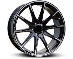 1117 MER (NOT OE) (Front + Rear only)  Black Machined Face (BMF)
