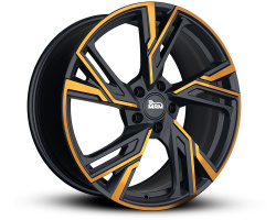 MAM RS5 (Max Load 860kg) Germany TÜV certified MATT BLACK FRONT COPPER