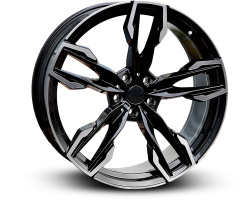 418 FY1718 BMW (NOT OE) (Front + Rear only) Black Machine Face (BMF)