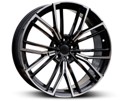881B BMW (NOT OE) (Front + Rear only) Black Machined Face (BMF)